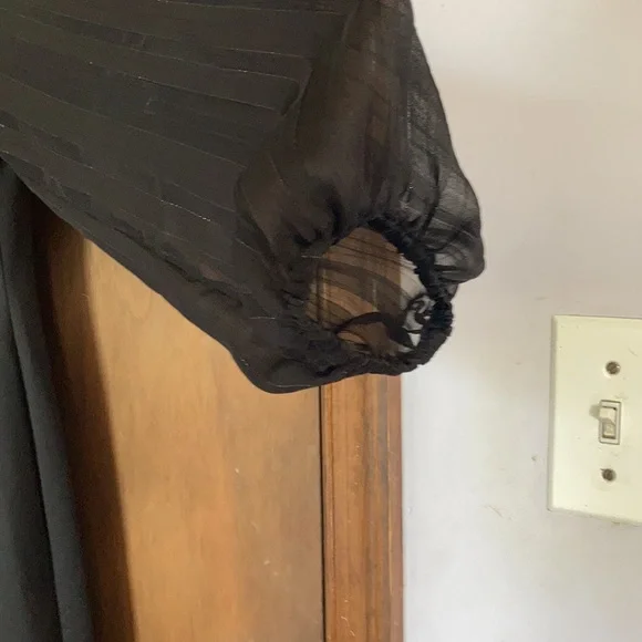 Connected apparel black dress sleeves w sheer stripes 6P 6 petite - Picture 13 of 15